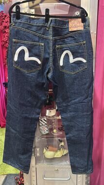 EVISU Genes Japanese Selvedge Denim Embroidered Daicock/Seagull Pockets 36